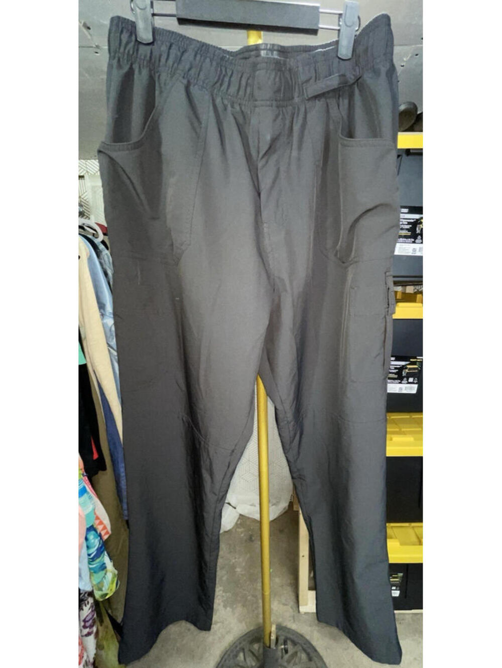 Performance ChefUniforms Black Pants Sz L Style 98231 Elastic Waist Chef Kitchen